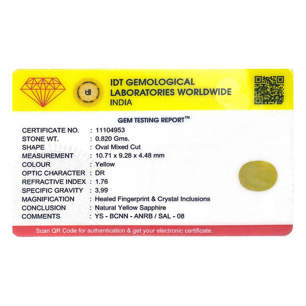 Yellow Sapphire - 4.1 Carat