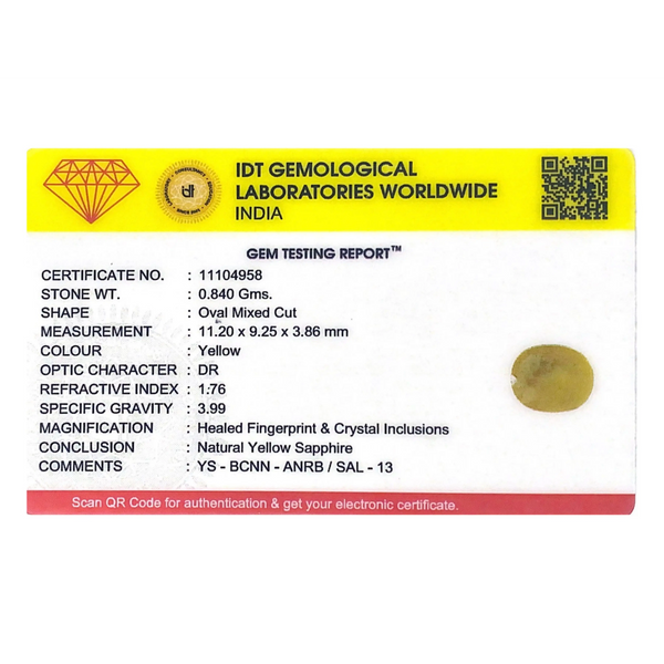 Yellow Sapphire - 4.2 Carat