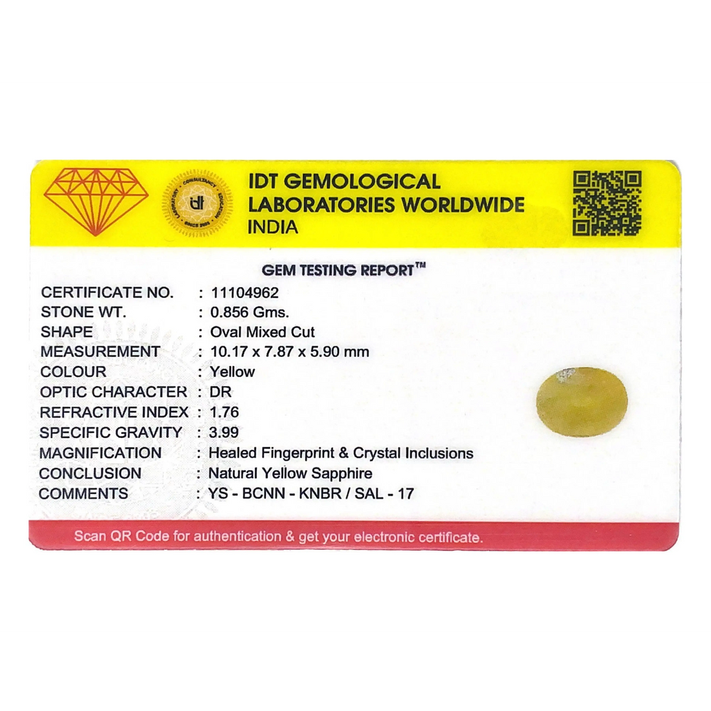 Yellow Sapphire - 4.28 Carat