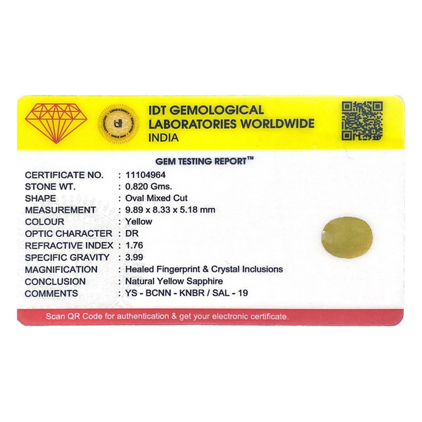 Yellow Sapphire - 4.1 Carat
