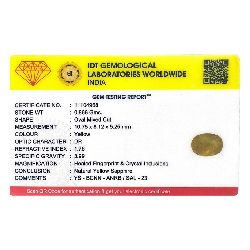 Yellow Sapphire - 4.33 Carat