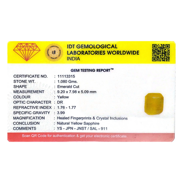 Yellow Sapphire - 5.4 Carat