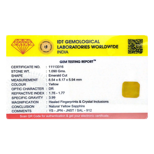 Yellow Sapphire - 5.45 Carat