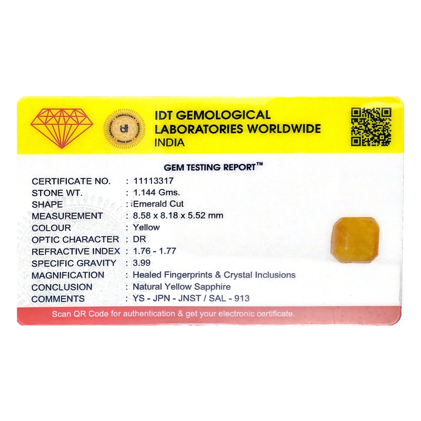 Yellow Sapphire - 5.72 Carat