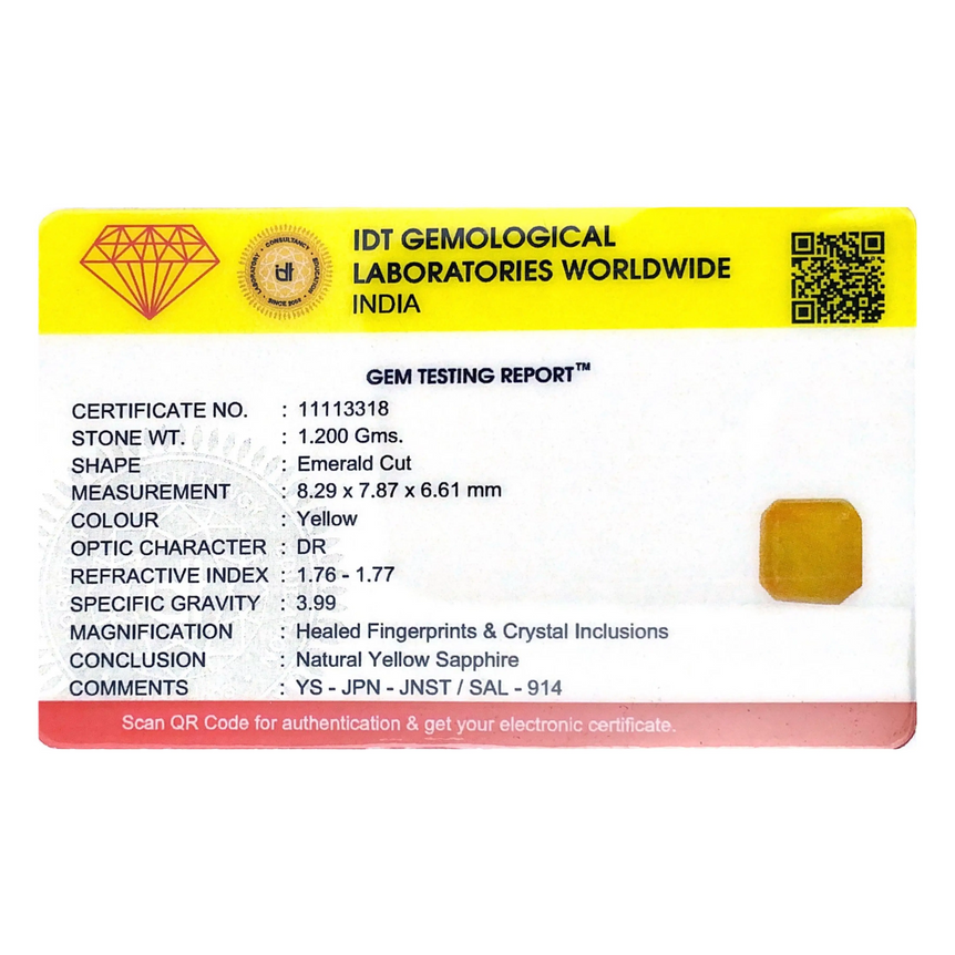 Yellow Sapphire - 6 Carat