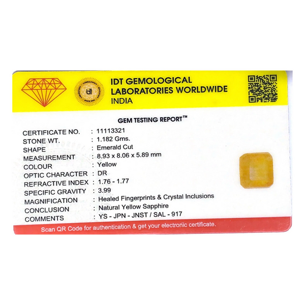 Yellow Sapphire - 5.91 Carat