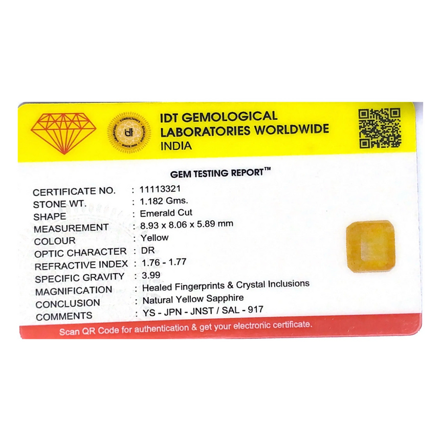 Yellow Sapphire - 5.91 Carat