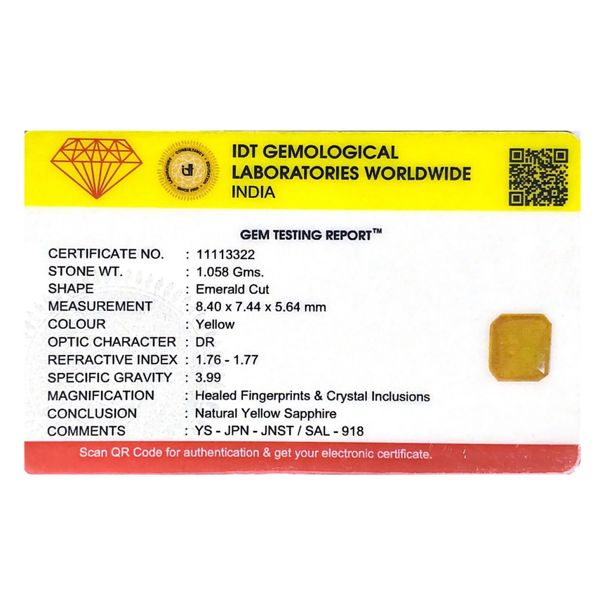 Yellow Sapphire - 5.29 Carat