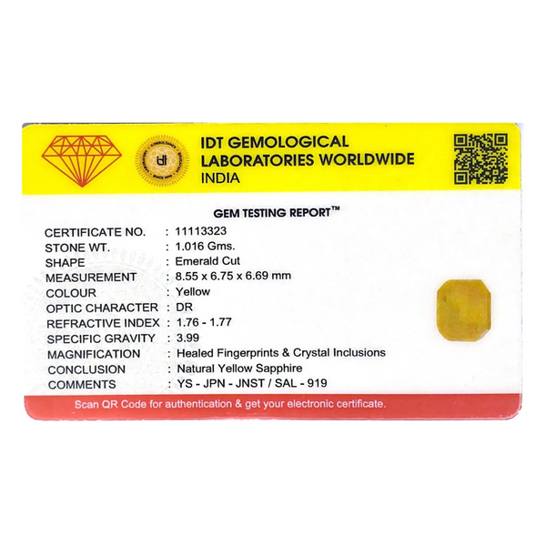 Yellow Sapphire - 5.08 Carat