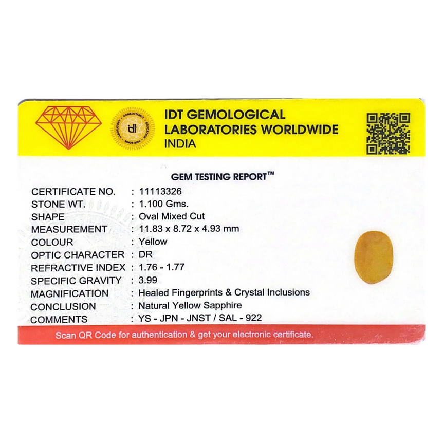 Yellow Sapphire - 5.5 Carat