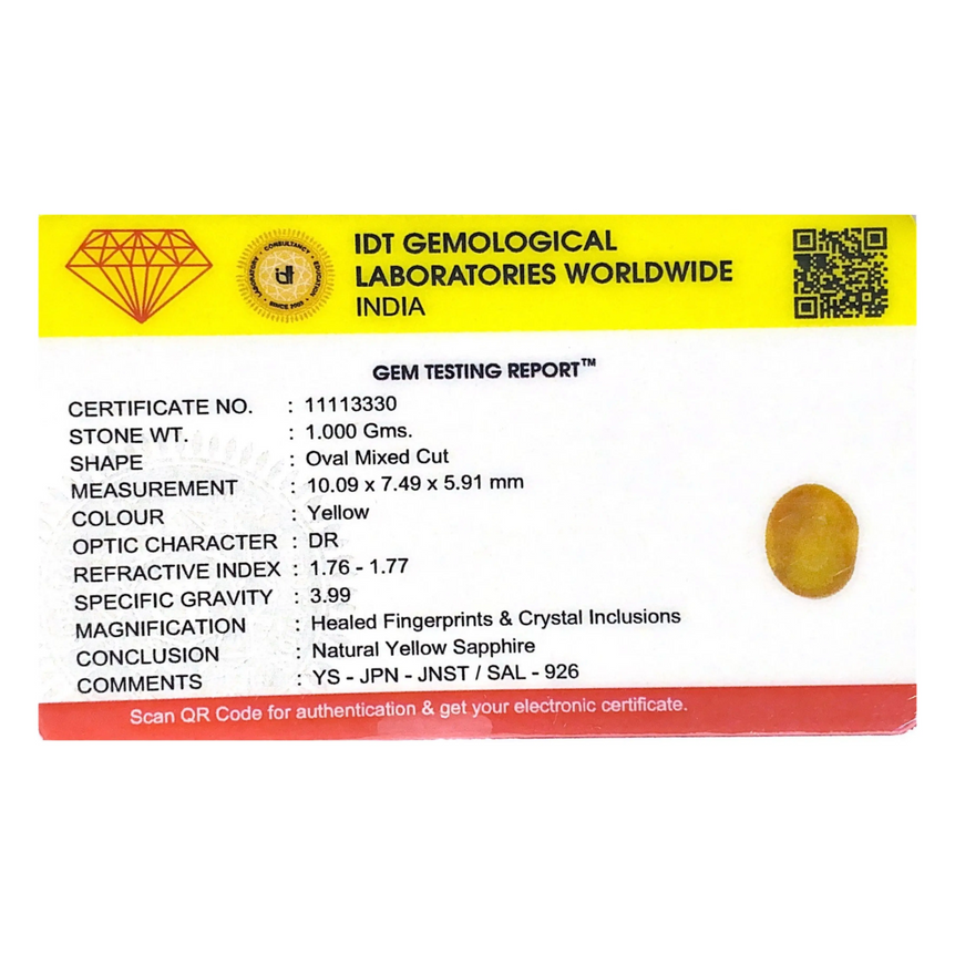 Yellow Sapphire - 5 Carat