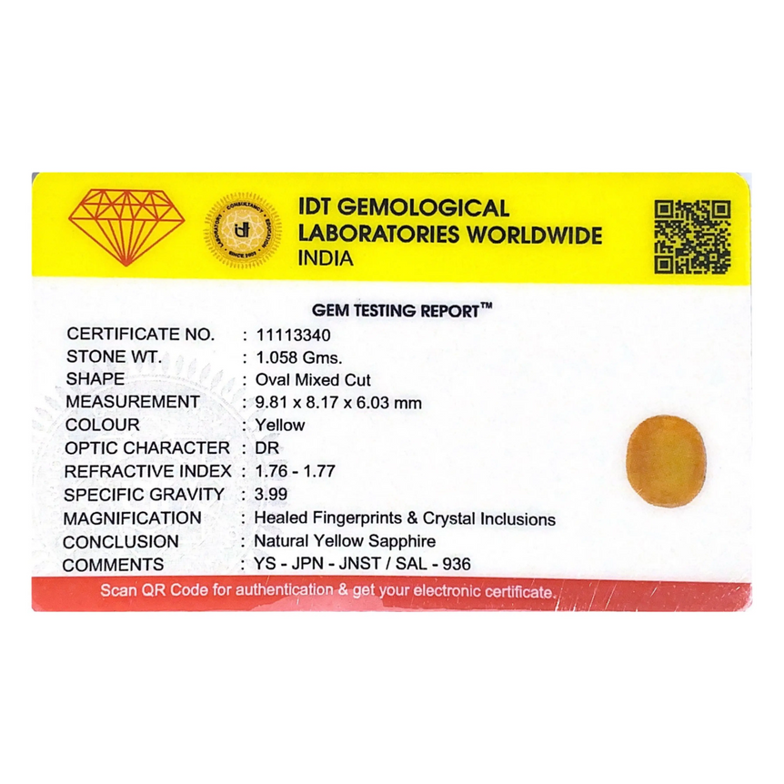Yellow Sapphire - 5.29 Carat