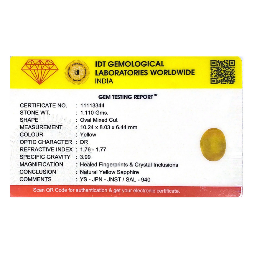 Yellow Sapphire - 5.55 Carat