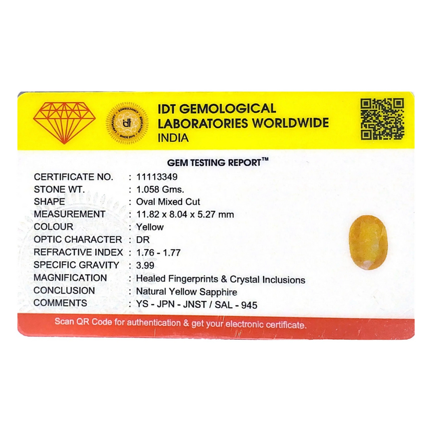 Yellow Sapphire - 5.29 Carat
