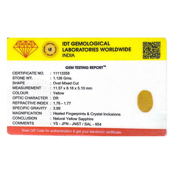 Yellow Sapphire - 5.63 Carat