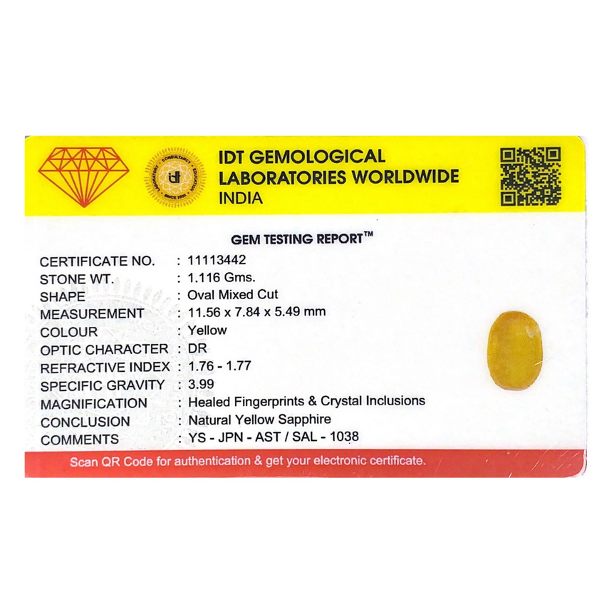 Yellow Sapphire - 5.58 Carat
