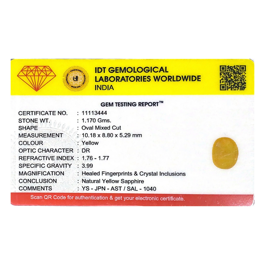 Yellow Sapphire - 5.85 Carat