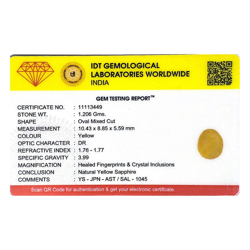 Yellow Sapphire - 6.03 Carat