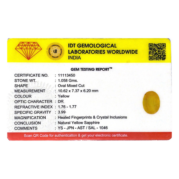 Yellow Sapphire - 5.29 Carat