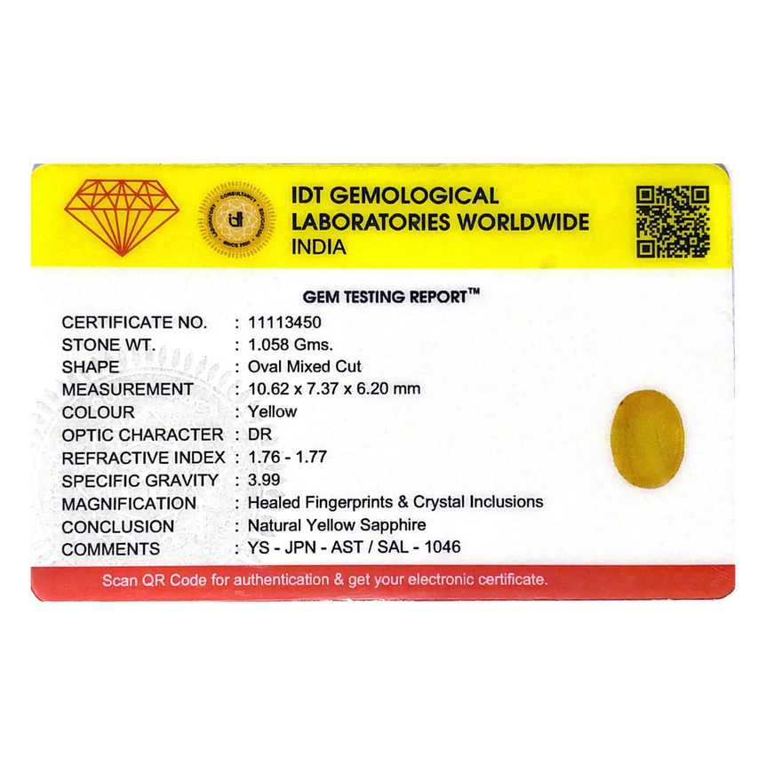 Yellow Sapphire - 5.29 Carat