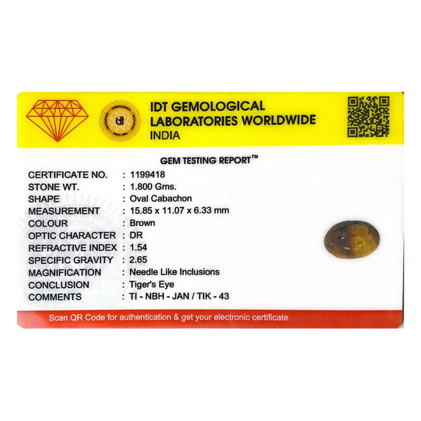 Tiger Eye - 9 Carat