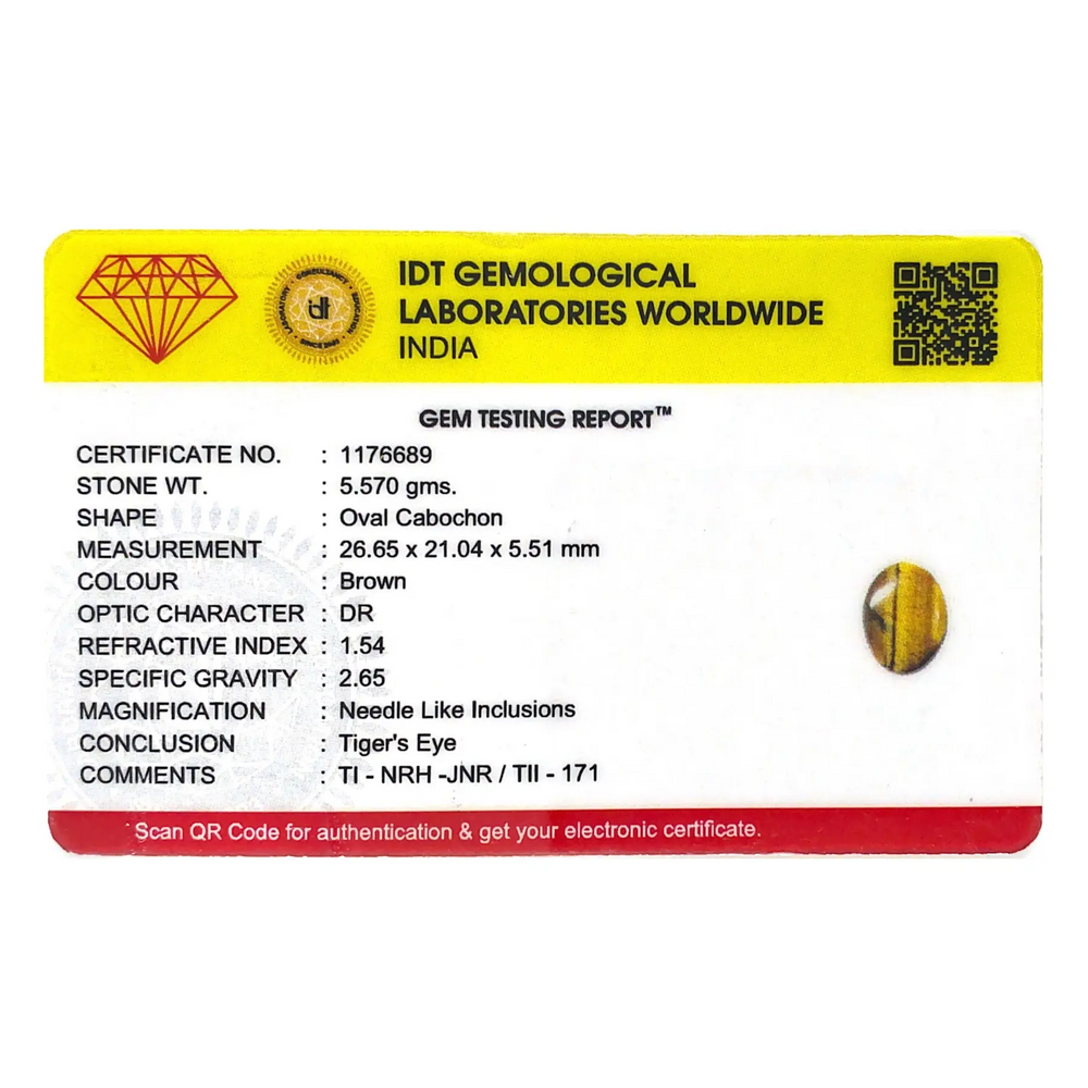 Tiger Eye - 27.85 Carat - Pramogh