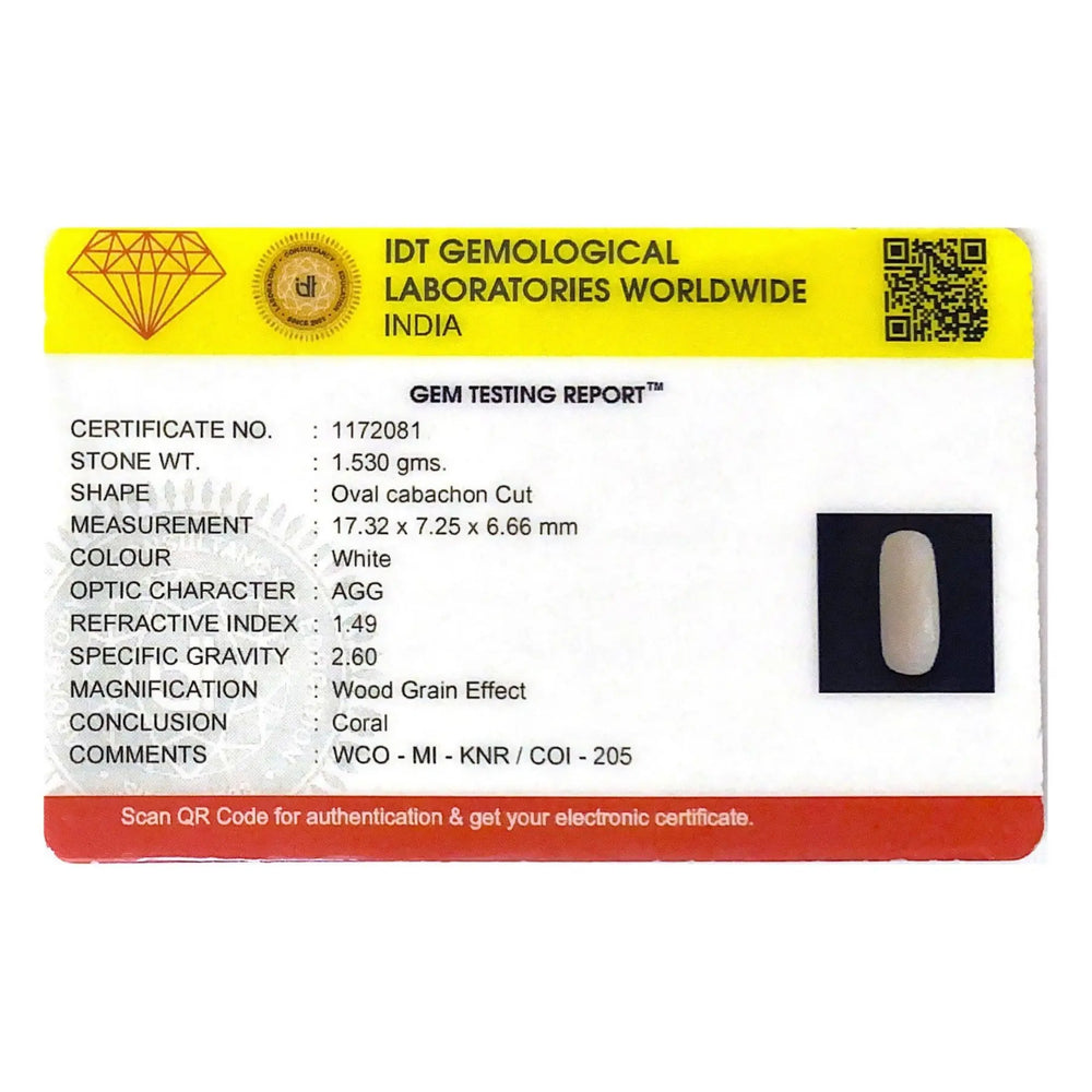 White Coral - 7.65 Carat - Pramogh