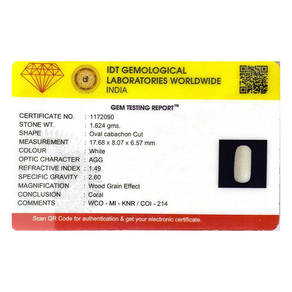 White Coral - 8.12 Carat - Pramogh