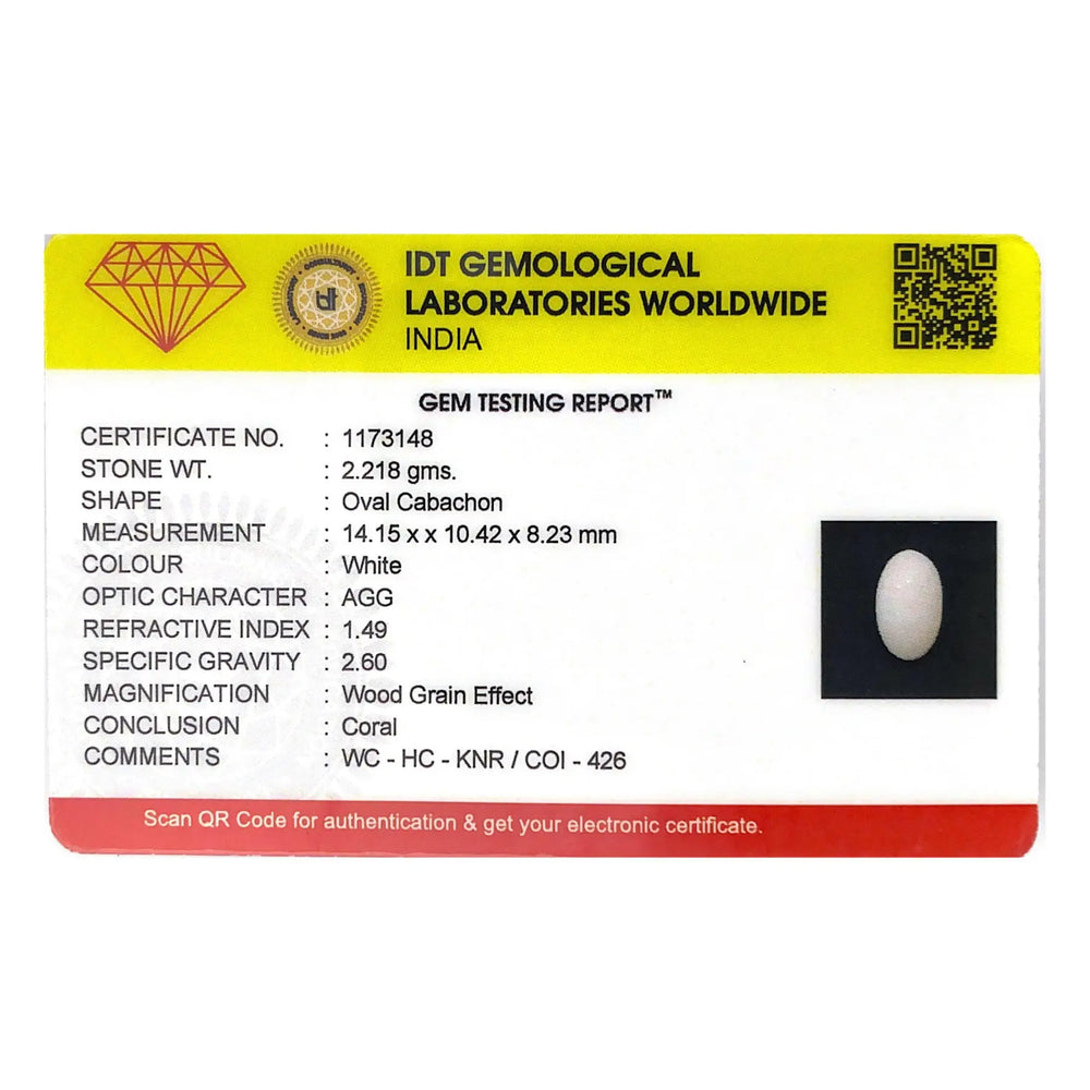 White Coral - 11.09 Carat - Pramogh