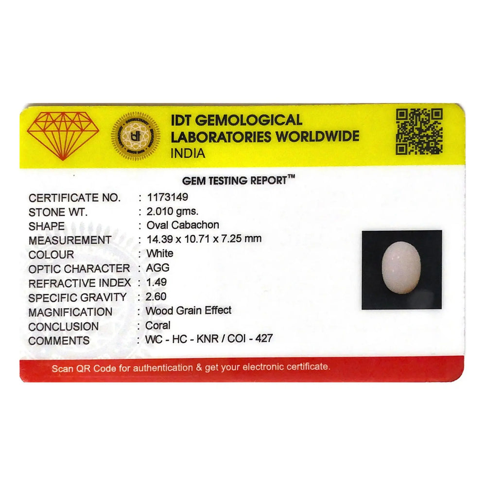 White Coral - 10.05 Carat - Pramogh
