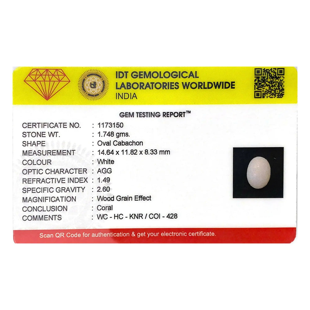 White Coral - 8.74 Carat - Pramogh