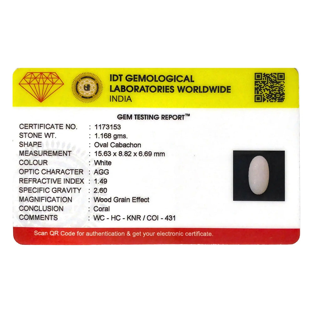 White Coral - 5.84 Carat - Pramogh