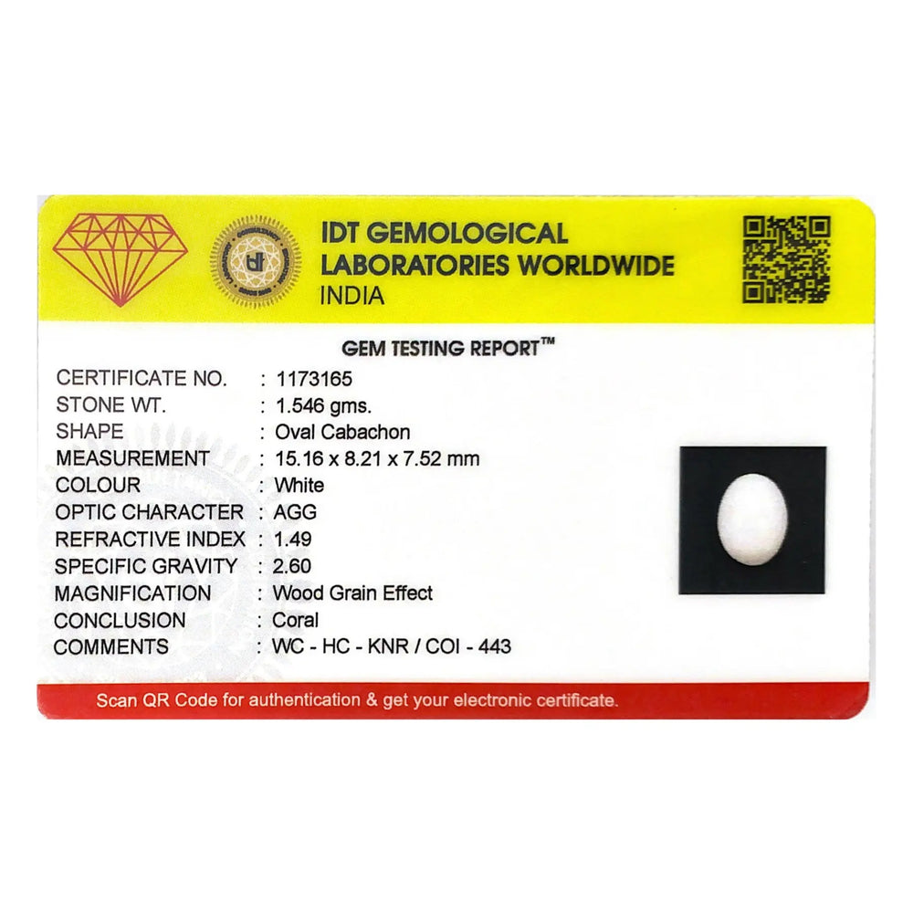 White Coral - 7.73 Carat - Pramogh