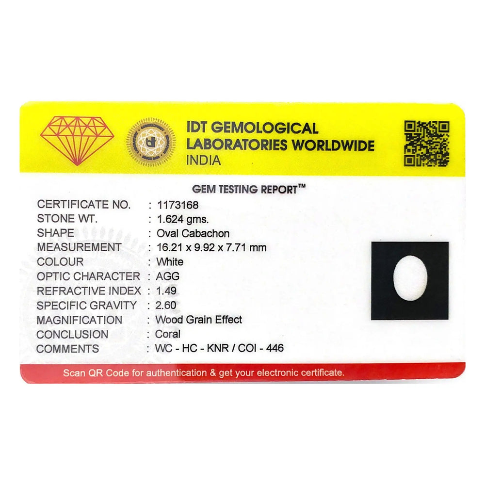 White Coral - 8.12 Carat - Pramogh