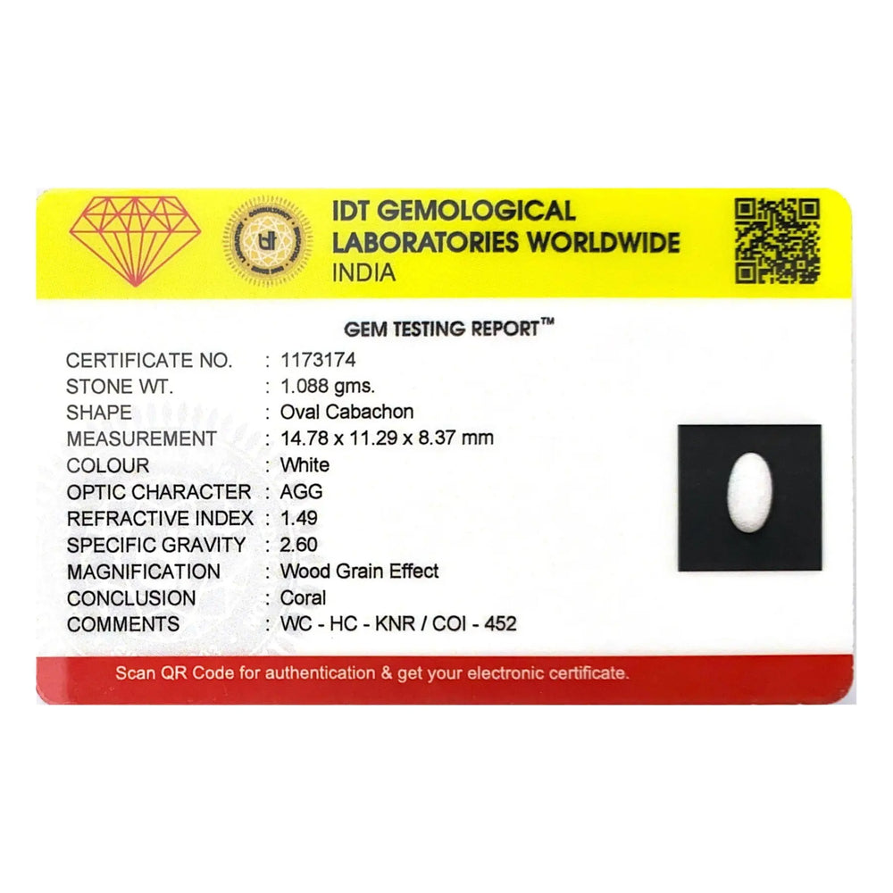 White Coral - 5.44 Carat - Pramogh