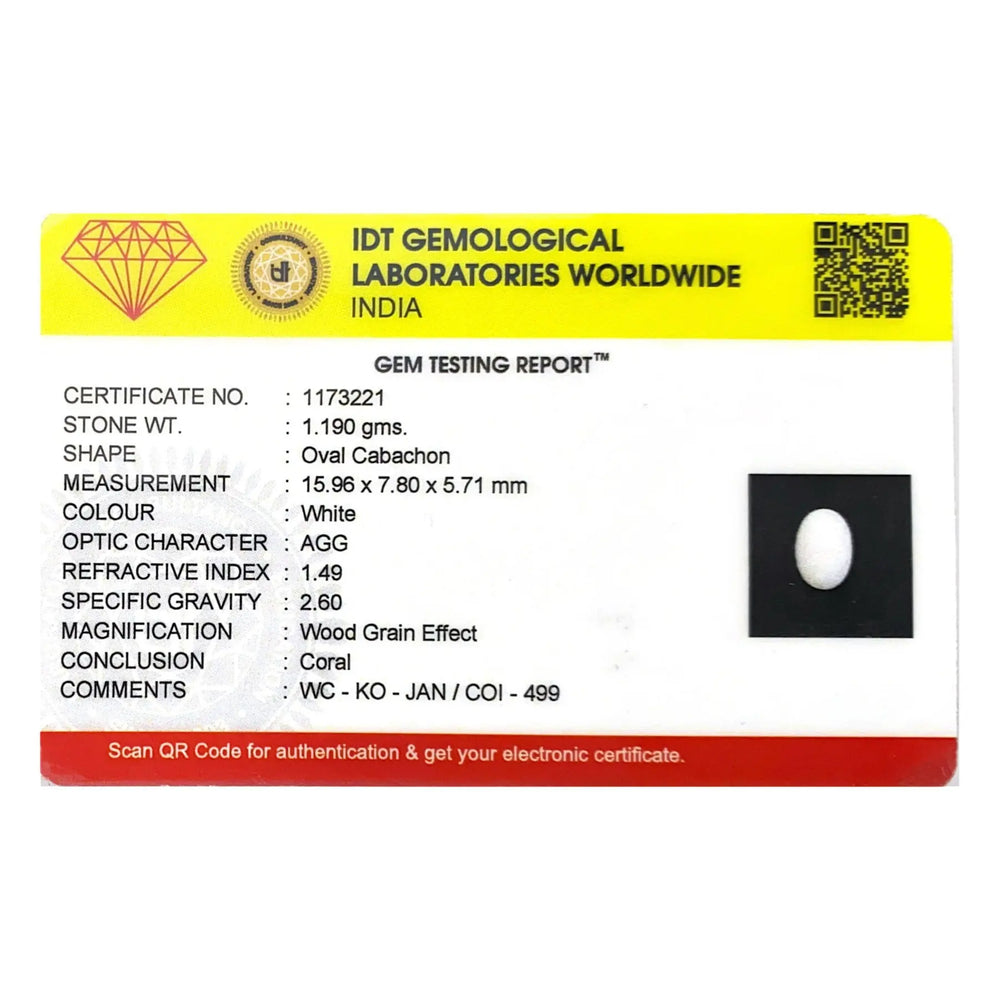 White Coral - 5.95 Carat - Pramogh