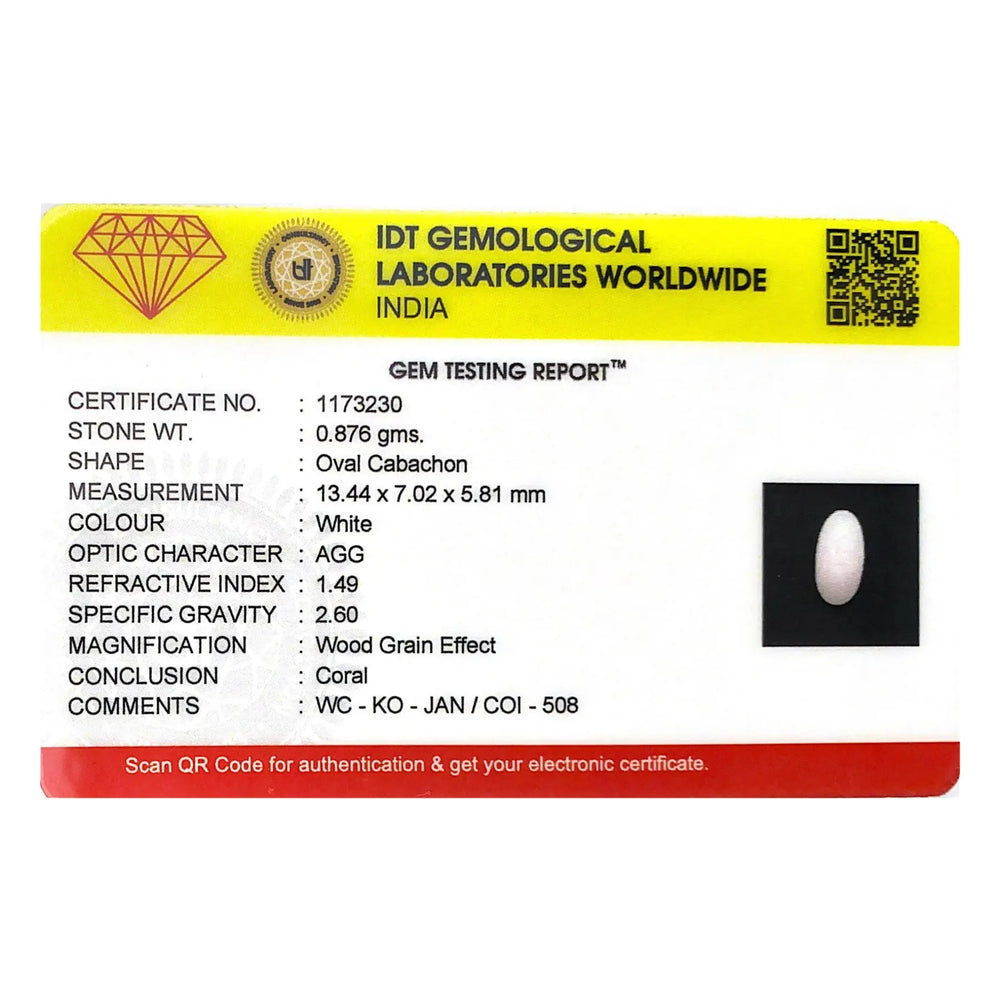 White Coral - 4.38 Carat - Pramogh