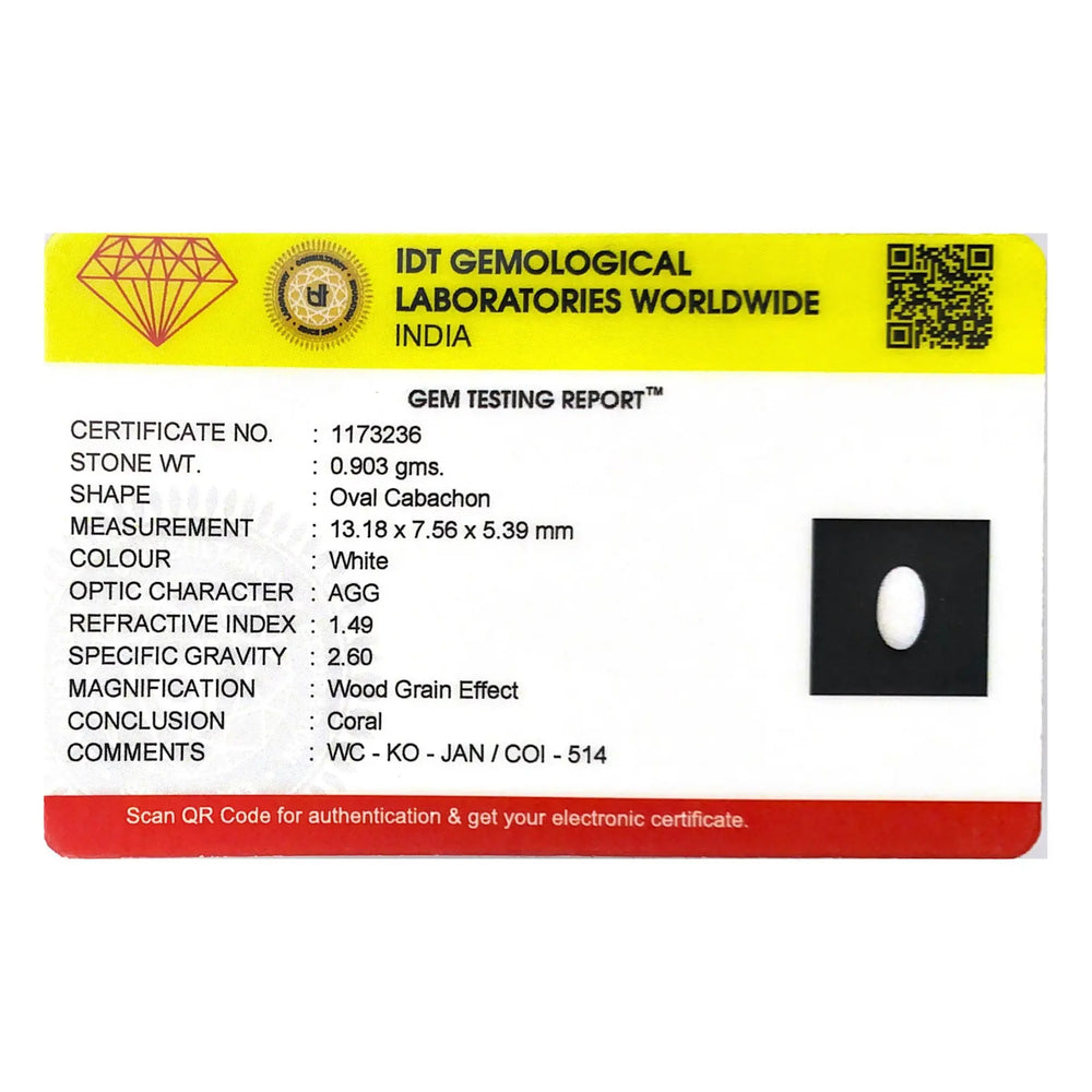 White Coral - 4.52 Carat - Pramogh