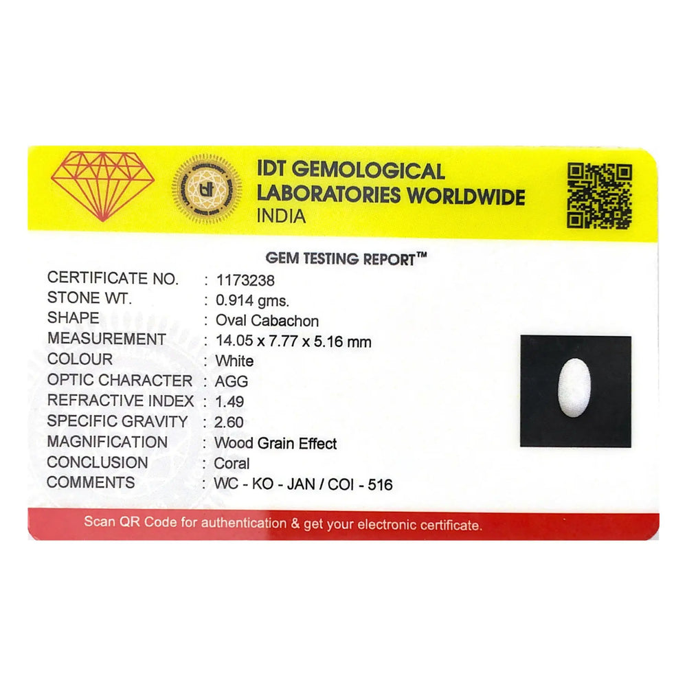 White Coral - 4.57 Carat - Pramogh