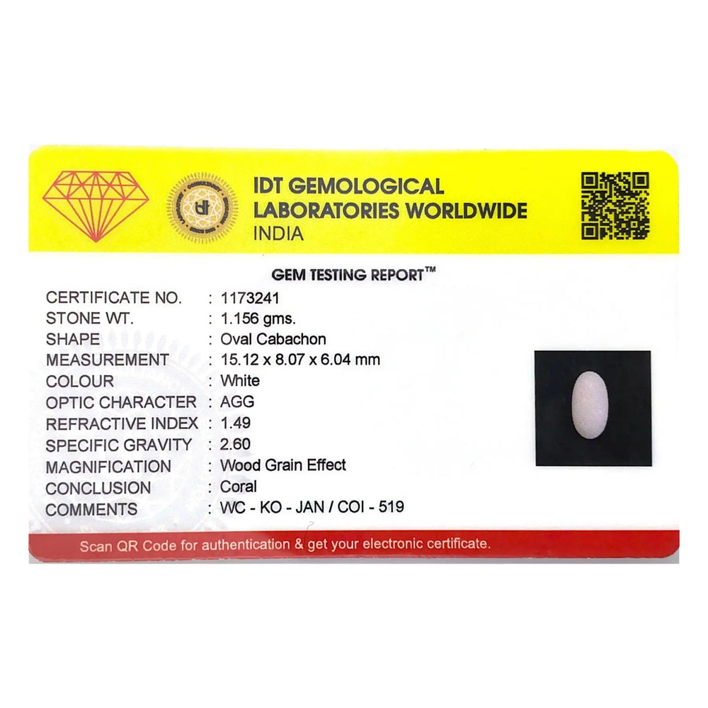 White Coral - 5.78 Carat - Pramogh