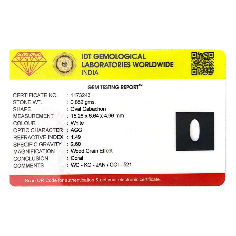 White Coral - 4.26 Carat - Pramogh
