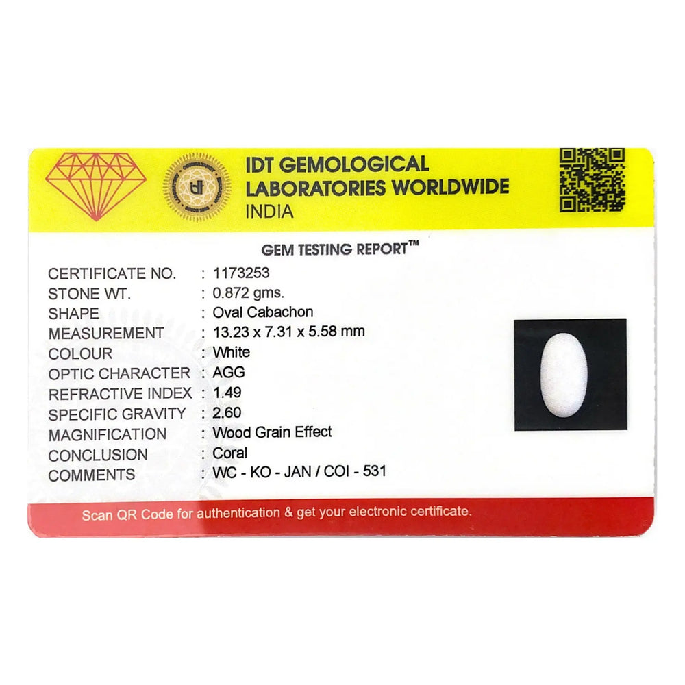White Coral - 4.36 Carat - Pramogh