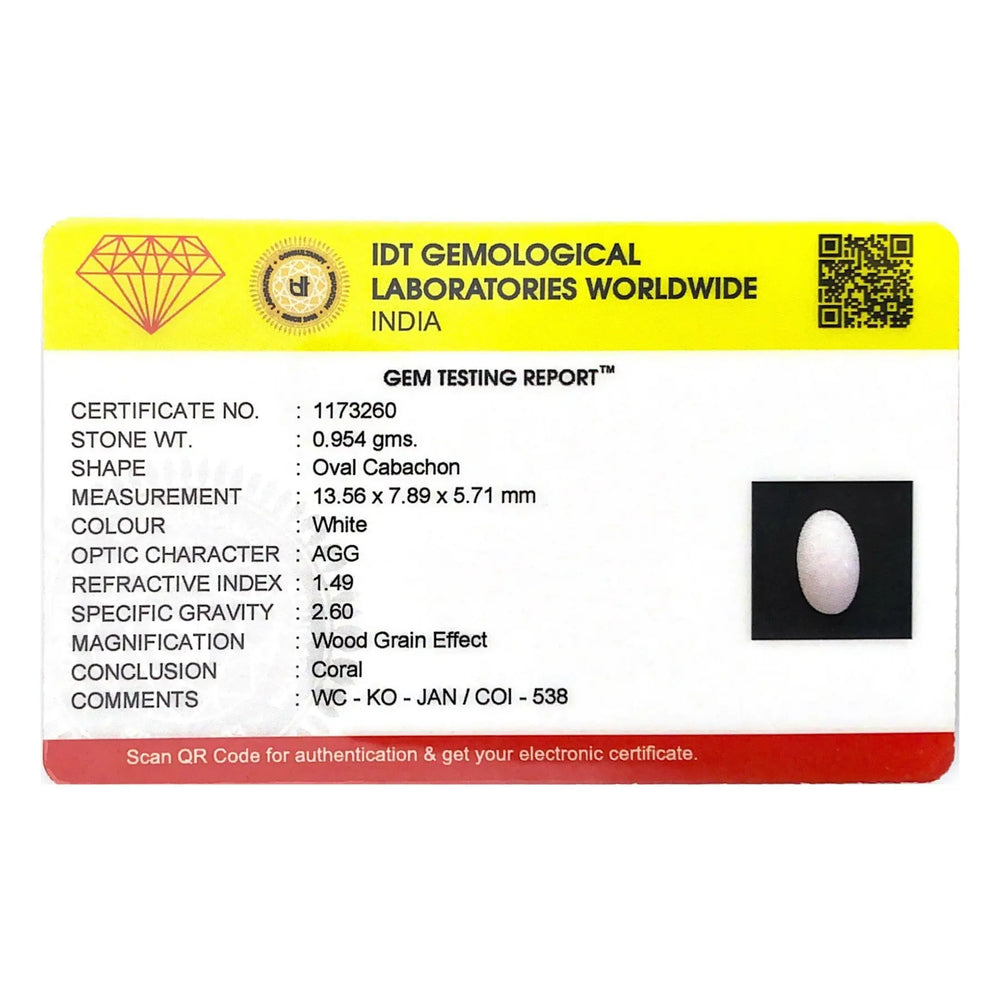 White Coral - 4.77 Carat - Pramogh