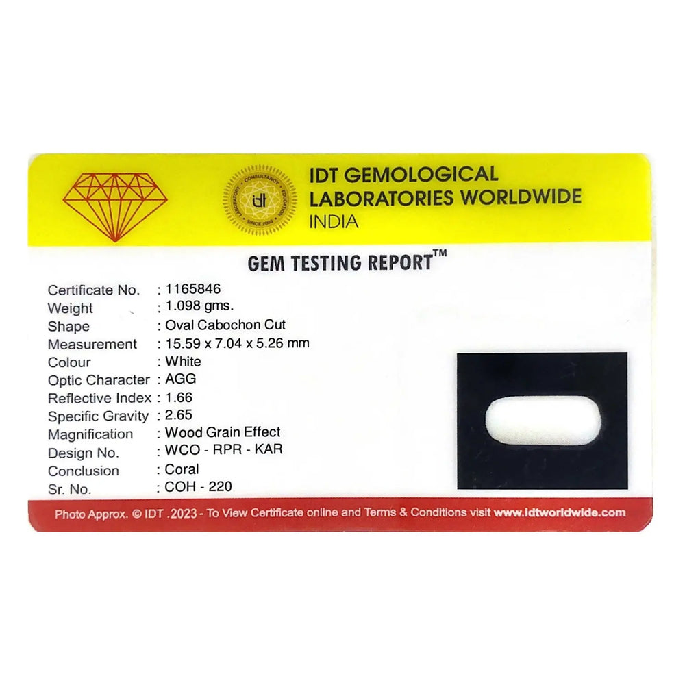 White Coral - 5.49 Carat - Pramogh
