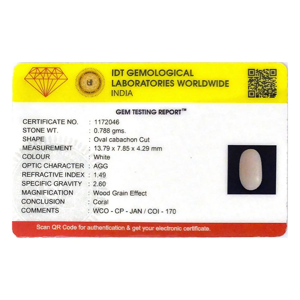 White Coral - 3.94 Carat - Pramogh