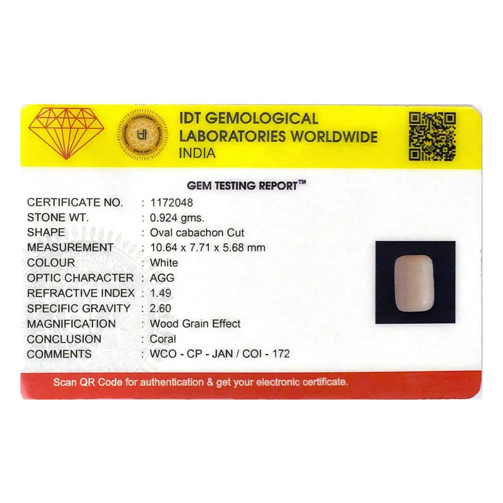White Coral - 4.62 Carat - Pramogh