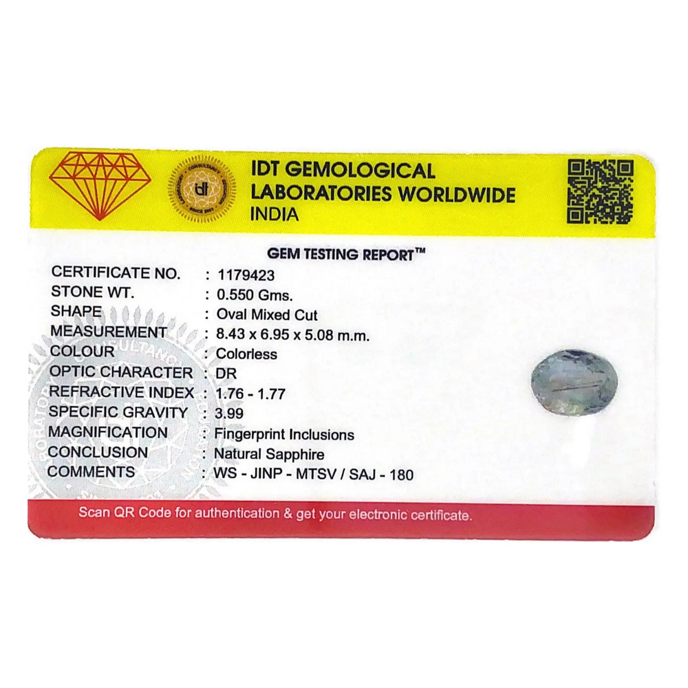 White Sapphire - 2.75 Carat - Pramogh