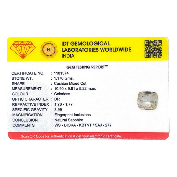 White Sapphire - 5.85 Carat