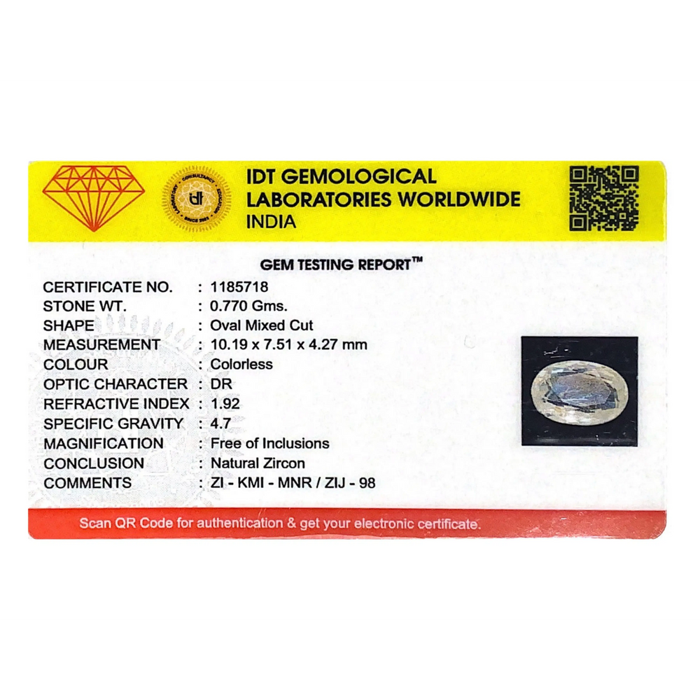 White Zircon - 3.85 Carat
