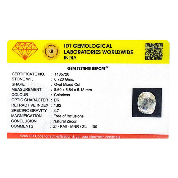 White Zircon - 3.6 Carat